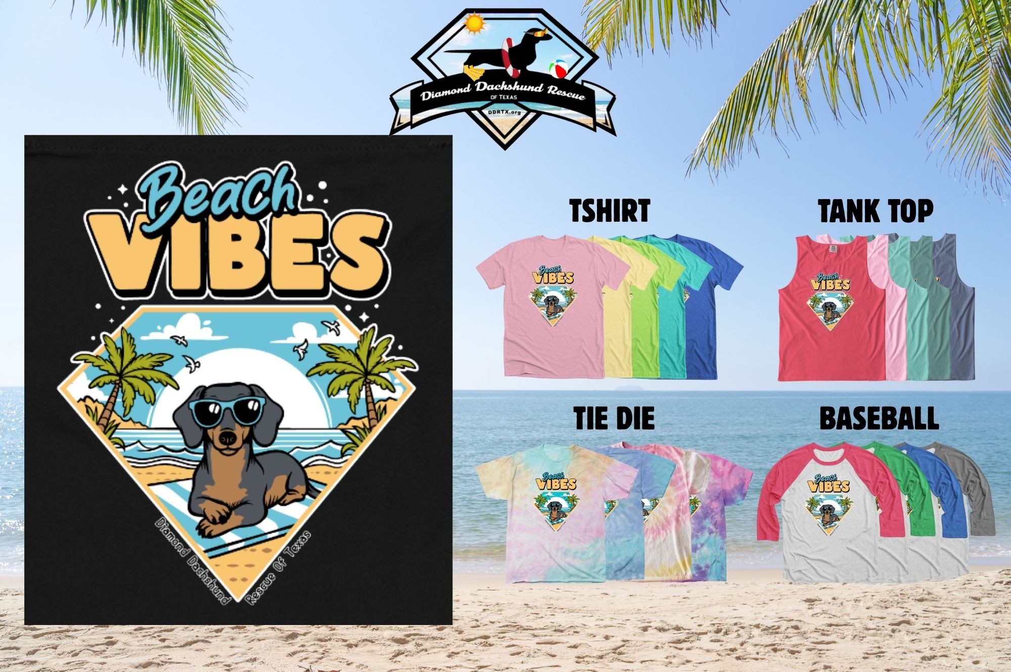 Visit our Bonfire store to purchase Beach Vibes Tshirts in multiple styles and colors